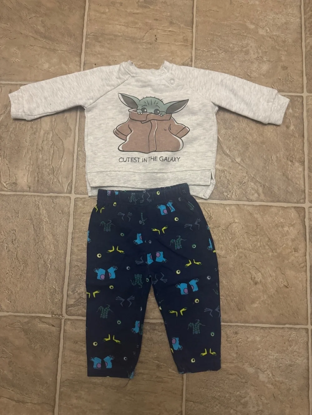 Disney Star Wars Baby Clothes Bundle 3-6M Mickey Monsters Inc 6 Pc Unisex Lot